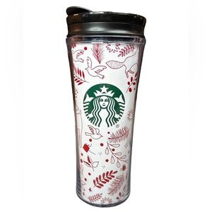 2 Starbucks 16oz Winter Themed Woodland Creatures in Red and White 2018 Travel